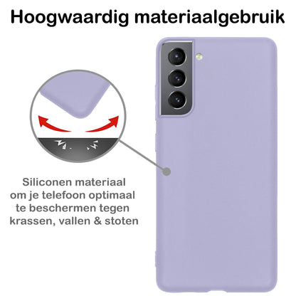 Samsung S22 Plus Hoesje Siliconen - Lila