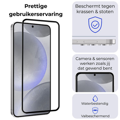 Samsung S24 Screenprotector Full Cover Tempered Glass