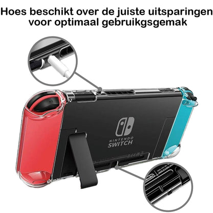 Nintendo Switch Hoesje Siliconen Backcover Lichtgewicht - Transparant
