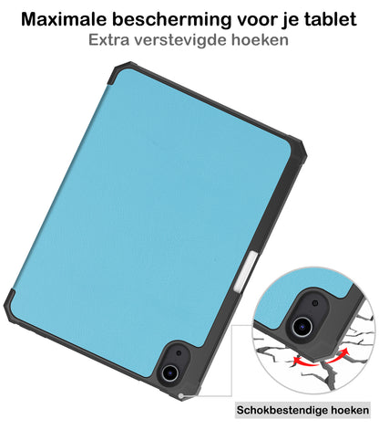 iPad Mini 6 Trifold Bookcase Hoes met Penhouder voor Apple Pen - Lichtblauw