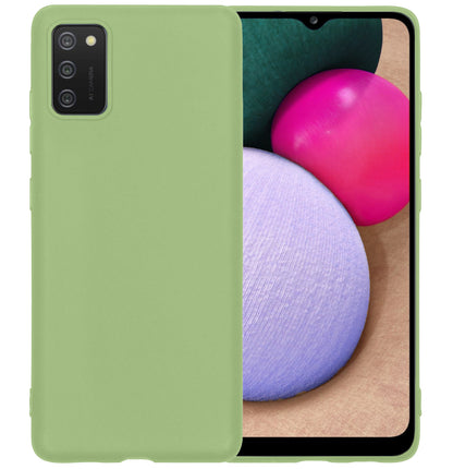 Samsung A03s Hoesje Siliconen Backcover Lichtgewicht - Groen