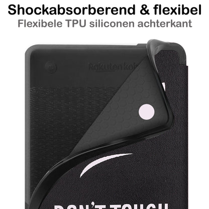 Kobo Clara 2E Bookcase Hoes Shockabsorberend - Don't Touch Me