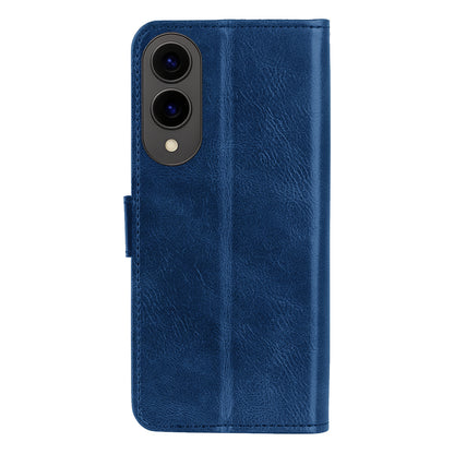Samsung S25 Edge Hoesje Bookcase Cover met Kaarthouder - Donkerblauw