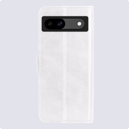 Google Pixel 8a Hoesje Bookcase Cover met Kaarthouder - Wit