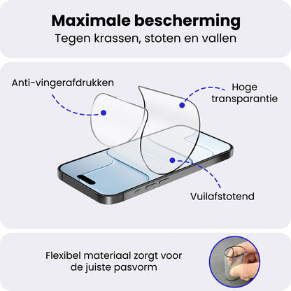 iPhone Air Screenprotector Flexibel Glas met Installatieframe