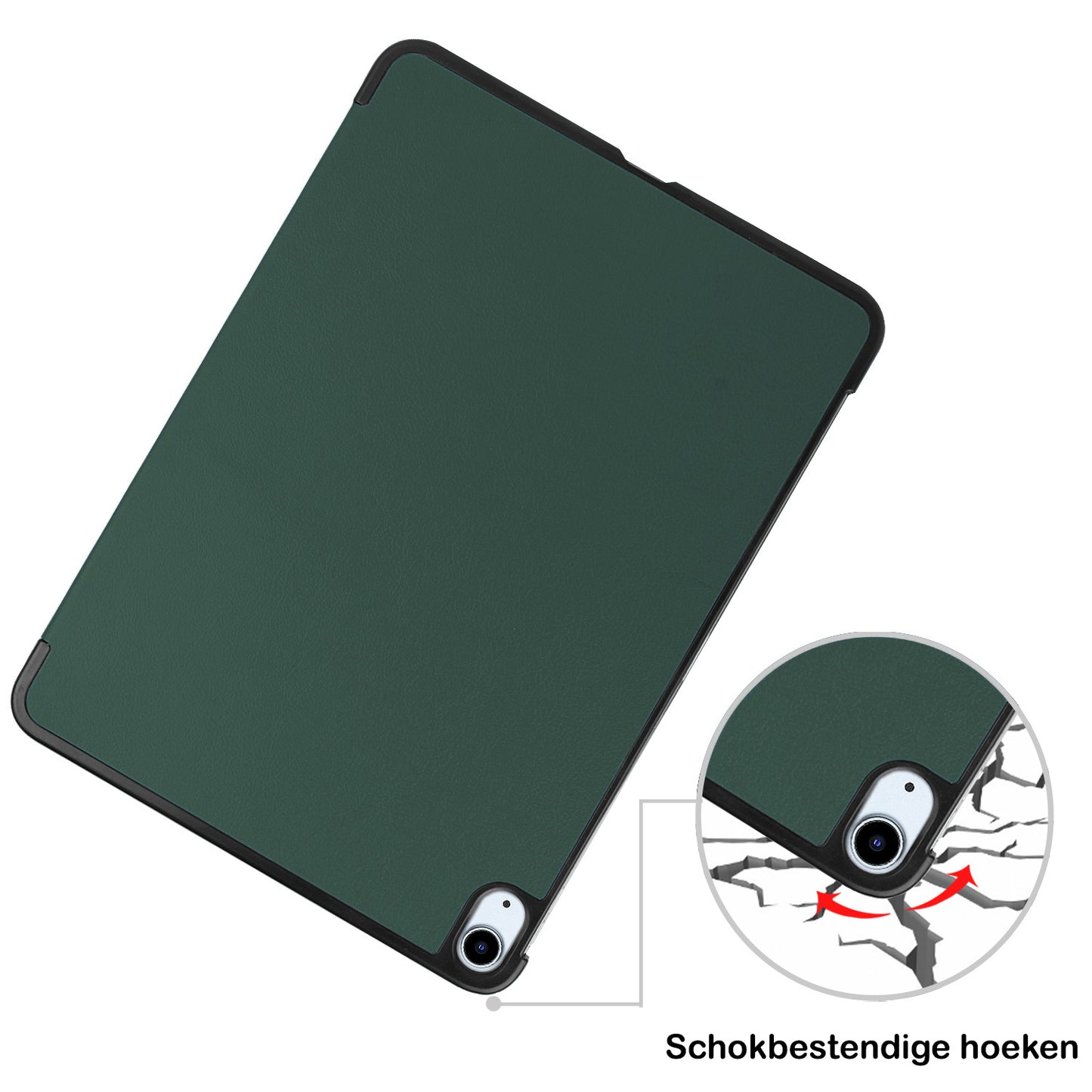 iPad Air 2022 Hoesje Book Case - Donkergroen