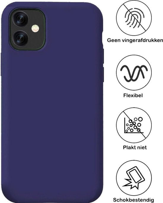 iPhone 11 Hoesje Siliconen - Donkerblauw