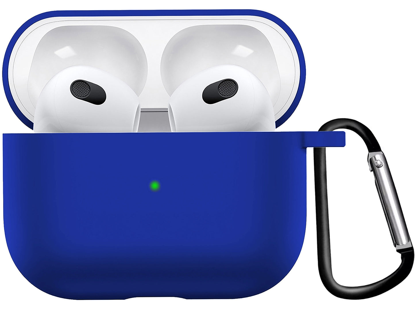 AirPods 3 Hoesje Siliconen met Clip - Donkerblauw