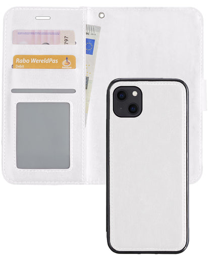 iPhone 13 Mini Hoesje Bookcase Cover Uitneembaar - Wit