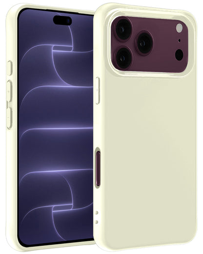 iPhone 18 Pro Max Hoesje Siliconen Backcover Lichtgewicht - Wit