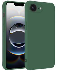 iPhone 16e Hoesje Siliconen Backcover Lichtgewicht - Donkergroen