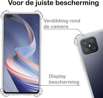 OPPO Reno4 Z 5G Hoesje Shockproof Backcover Siliconen - Transparant