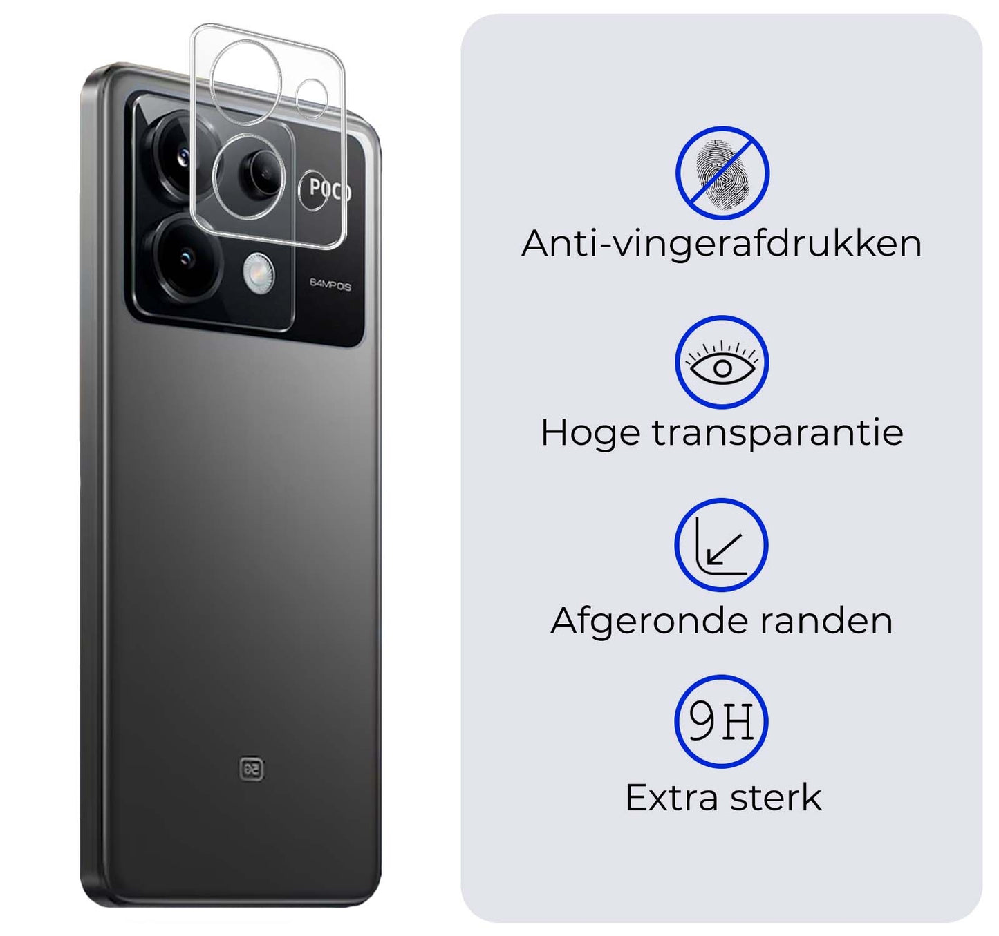 Xiaomi Poco X6 Camera Lens Protector Tempered Glass