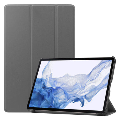 Samsung Galaxy Tab S9 Trifold Bookcase Hoes met Penhouder voor S Pen - Grijs