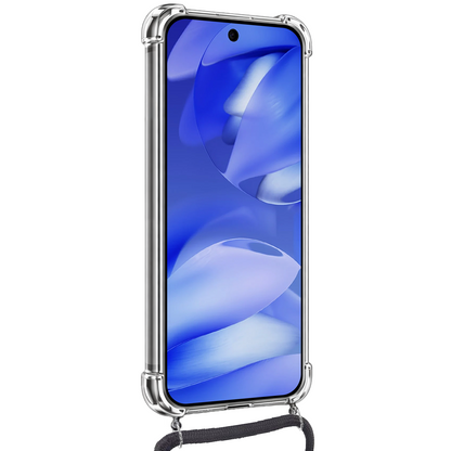 Google Pixel 9a Hoesje met Koord Backcover Shockproof - Transparant