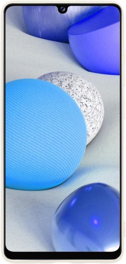 Samsung A42 Hoesje Siliconen Backcover Lichtgewicht - Wit