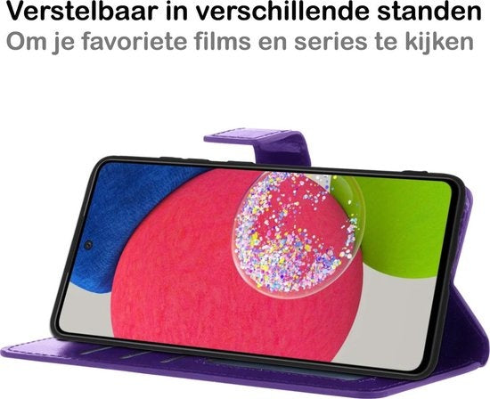 Samsung A52s Hoesje Book Case Kunstleer - Paars