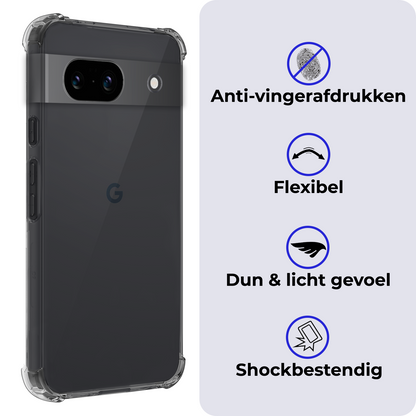 Google Pixel 8a Hoesje Shock Proof Siliconen - Transparant