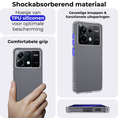 Xiaomi Poco X6 Hoesje Siliconen Backcover Lichtgewicht - Transparant