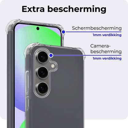 Samsung S24 FE Hoesje Shockproof Backcover Siliconen - Transparant