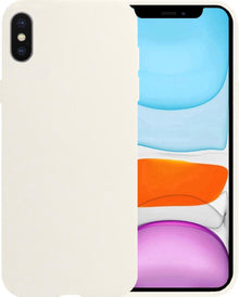 iPhone Xs Max Hoesje Siliconen Backcover Lichtgewicht - Wit