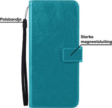 Samsung A52 5G Hoesje Bookcase Cover met Kaarthouder - Turquoise
