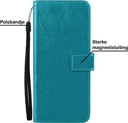 Samsung A52 5G Hoesje Bookcase Cover met Kaarthouder - Turquoise
