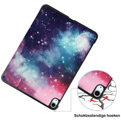 iPad Air 2022 Trifold Bookcase Hoes - Galaxy