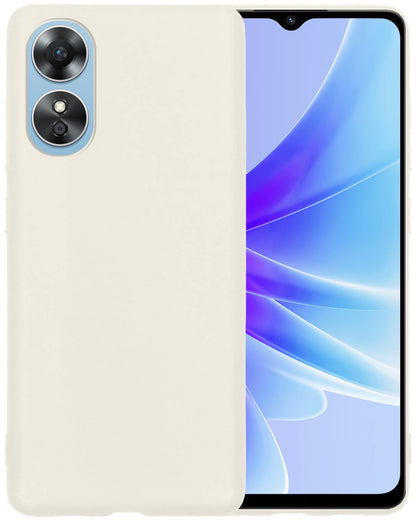 OPPO A17 Hoesje Siliconen Backcover Lichtgewicht - Wit