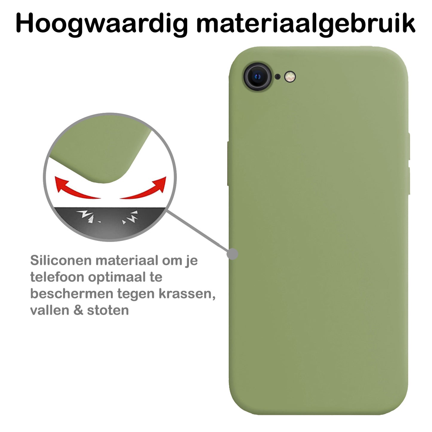 iPhone SE 2022 Hoesje Siliconen - Groen