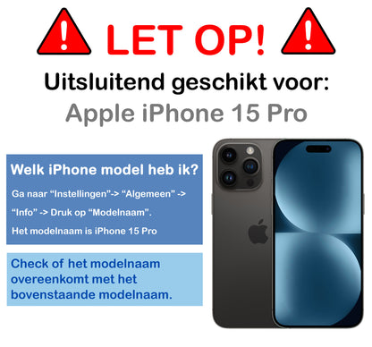 iPhone 15 Pro Hoesje Geschikt voor Magsafe Backcover Shockproof - Transparant
