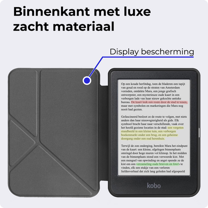 Kobo Clara Colour Trifold Hoesje - Zwart