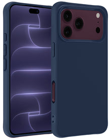 iPhone 18 Pro Max Hoesje Siliconen Backcover Lichtgewicht - Donkerblauw