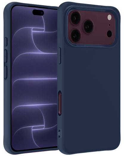 iPhone 18 Pro Max Hoesje Siliconen Backcover Lichtgewicht - Donkerblauw