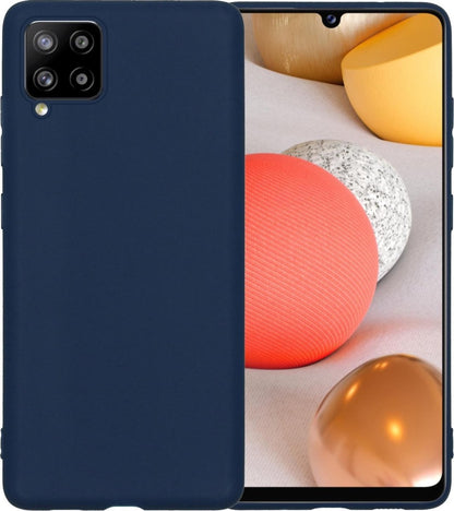 Samsung A42 Hoesje Siliconen Backcover Lichtgewicht - Donkerblauw