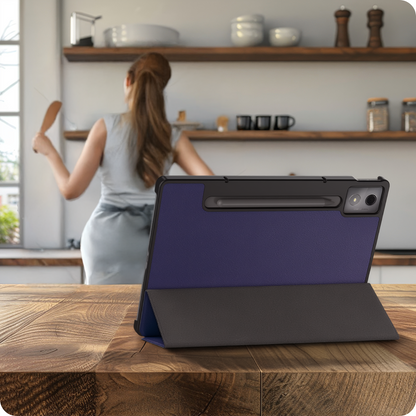 Lenovo Idea Tab Pro Trifold Bookcase Hoes - Donkerblauw