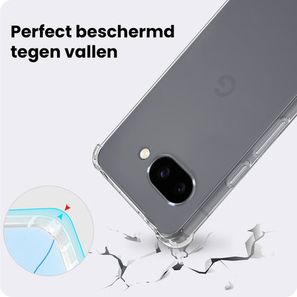 Google Pixel 9a Hoesje Shockproof Backcover Siliconen - Transparant