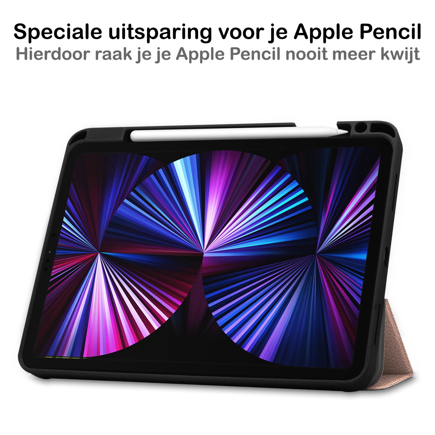 iPad Pro 2021 (11 inch) Hoesje Book Case Met Apple Pencil Uitsparing - Rosðð goud