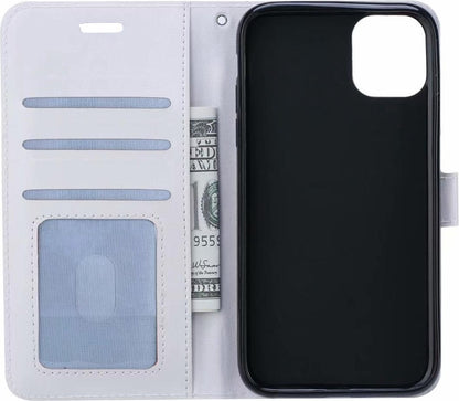 iPhone 11 Pro Hoesje Bookcase Cover met Kaarthouder - Wit