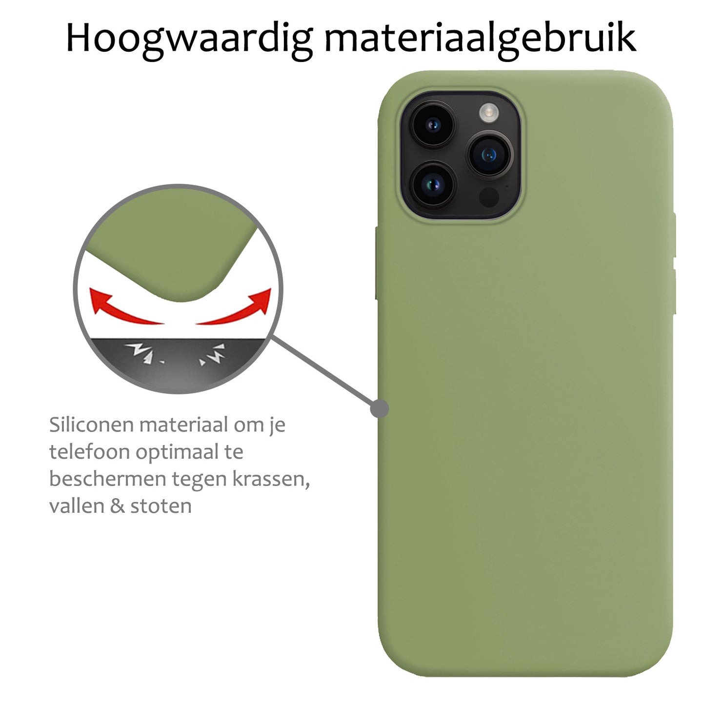 iPhone 15 Pro Max Hoesje Siliconen - Groen