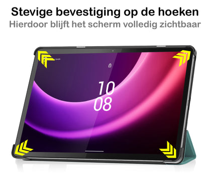 Lenovo Tab P11 (2e Gen) Trifold Bookcase Hoes - Donkergroen