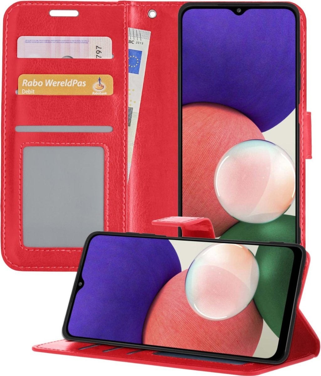 Samsung A22 4G Hoesje Book Case Kunstleer - Rood