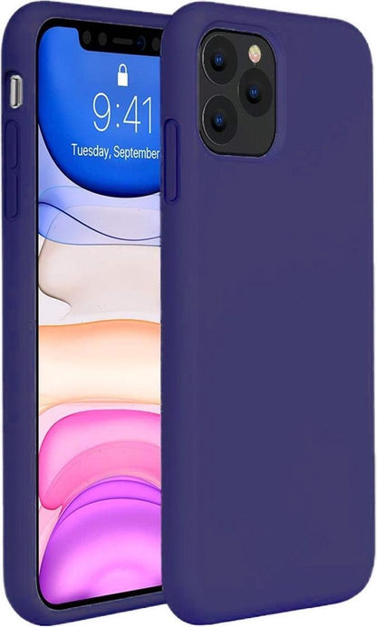 iPhone 11 Pro Hoesje Siliconen Backcover Lichtgewicht - Donkerblauw