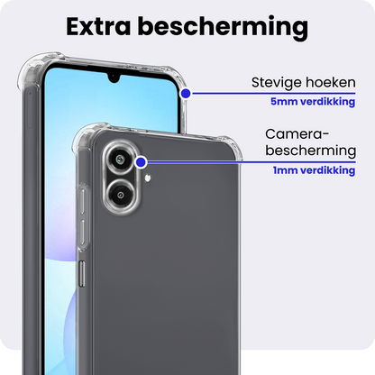 Samsung A07 Hoesje Shockproof Backcover Siliconen - Transparant