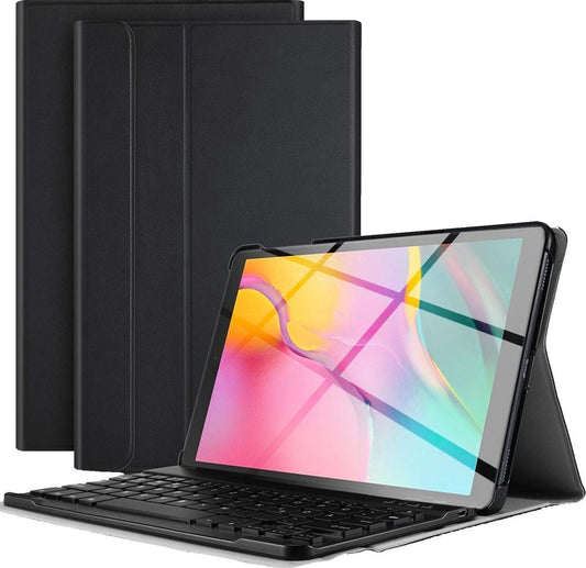 Samsung Galaxy Tab S5e Hoesje Toetsenbord Case Kunstleer - Zwart