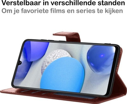 Samsung A42 Hoesje Bookcase Cover met Kaarthouder - Bruin