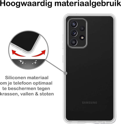 Samsung A72 Hoesje Siliconen - Transparant