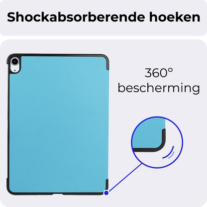iPad Air 2024 / 2025 (11 inch) Trifold Bookcase Hoes - Lichtblauw