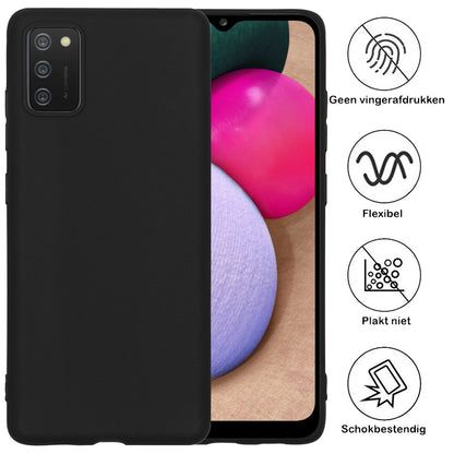 Samsung A03s Hoesje Siliconen Backcover Lichtgewicht - Zwart