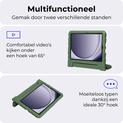 Samsung Galaxy Tab A9 Plus Kinderhoes Shockabsorberend Foam - Donkergroen
